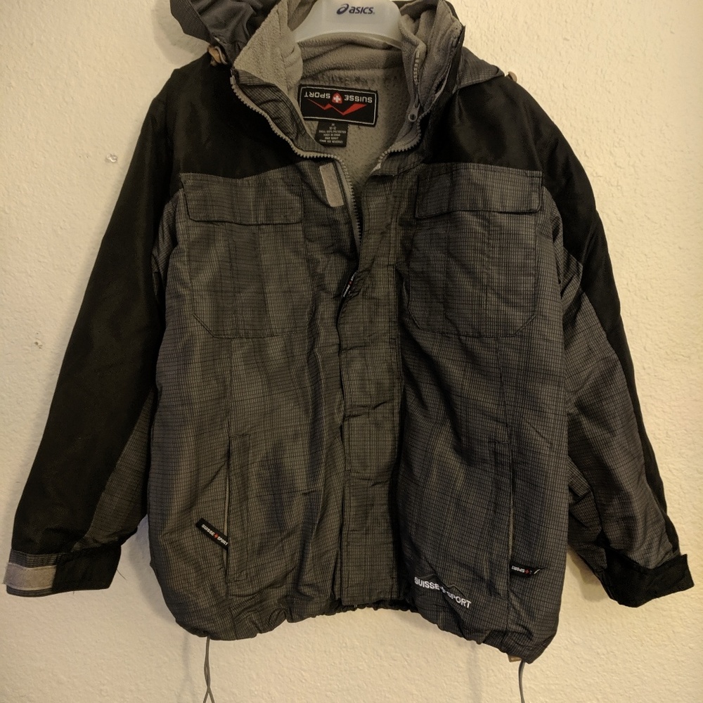 Very nice black and grey boys coat